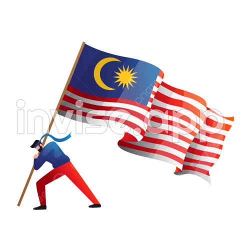 Hari Kemerdekaan Malaysia Memegang Bendera, Hari Malaysia, Hari - Pantun Merdeka 5 Rangkap