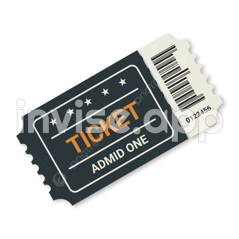 Tiket Murah - Gambar Ilustrasi Vektor Tiket Dengan Imbasan Kod Bar, Tiket, Reka