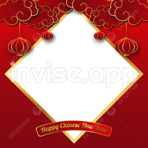 Chinese New Year Promo - Chinese New Year Vector Art , Happy Chinese New Year Red Frame