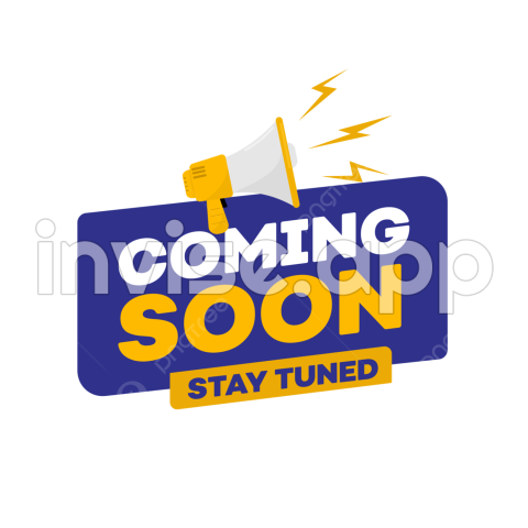 Staying Tuned Clipart Vector, Coming Soon Stay Tuned With Megaphone - Opening Promo Logo