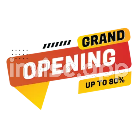 Grand Opening Sale Vector Art , Grand Opening Discount Sale Banner - Logo Promo Jusami