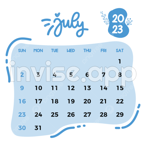 Kalender Bulan Juli 2023 , Vector, Psd, And Clipart With - Hashtags Promo Juli