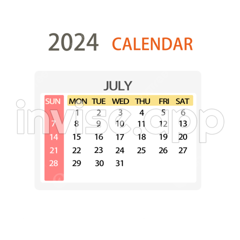 Promo Bulan Juli - Gambar Kalender Juli 2024 Warna Simple, Kalender, Dua Ribu Dua Puluh