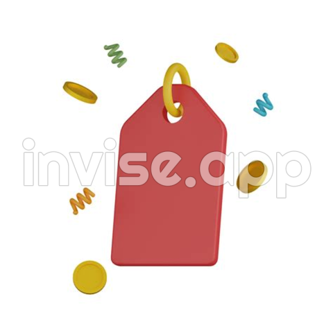 Price Tag Badge - 3D Isolated Price Tag Icon 10988618