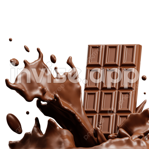 Choco Promo - Chocolate Crown Splash With Falling Pieces Of Bars, Chocolate, Splash