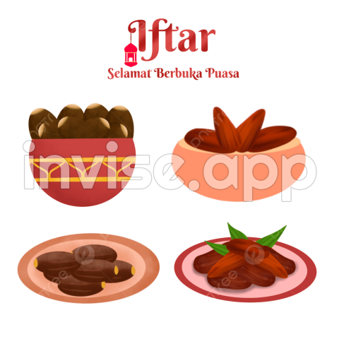 Ramadhan Buffet - Iftar Ramadhan Hd Transparent, Set Collection Dates Fruit Iftar