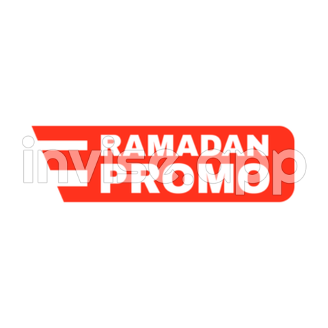 Ramadan Promo Banner In Orange Rounded Rectangle Shape For Business - Bus Promo Ramadhan