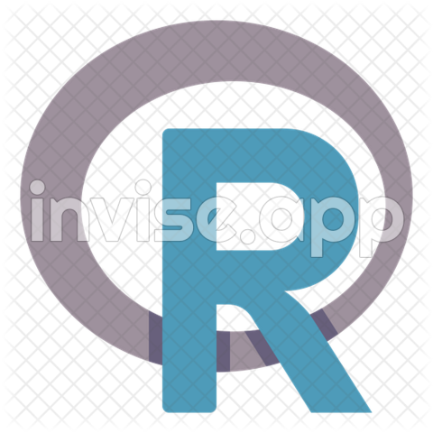 R Programming Icon Download In Flat Style - R Programming Icon