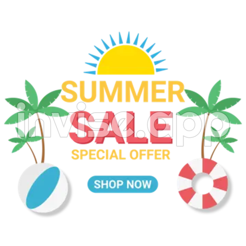 Summer Promo Items - Summer Sale Promotion Vector Design Images, Summer Sale Promotion