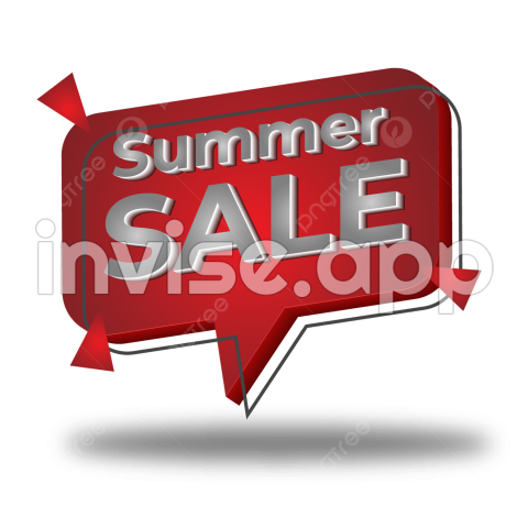 Summer Sale Promotion Vector Hd Images, Summer Promotional Sale 3D - Top Summer Time Items