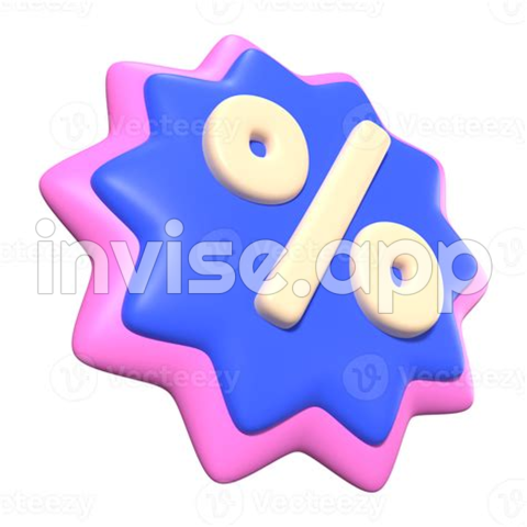 Promo Star - Discount Star 3D Illustration Icon 23652524