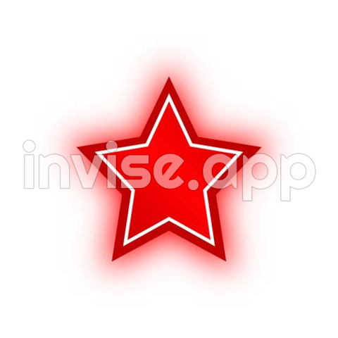 Neon Red Star Banner, Neon Star 10983184 - Promo Star