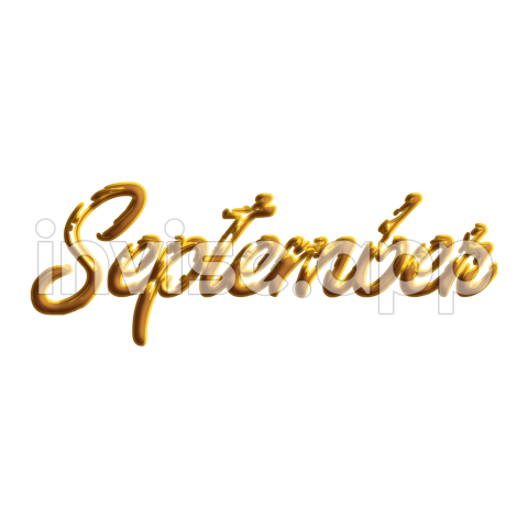 September Style Text Editable Effect Gold, Gold, Effect, September - Highlights Promo For September