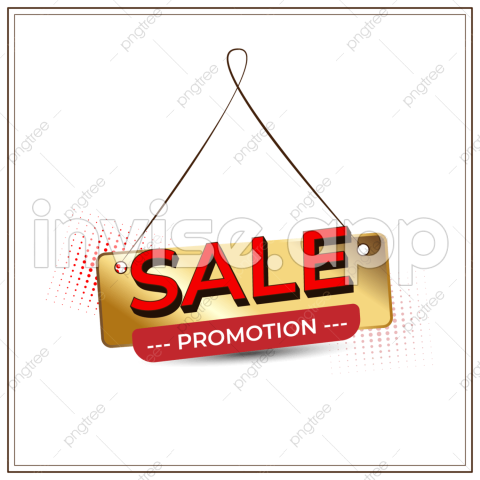 Sales Promotional Items - Sales Promotion Clipart Images, Sale Promotion Gold Label, Sale, Banner, Label Image For