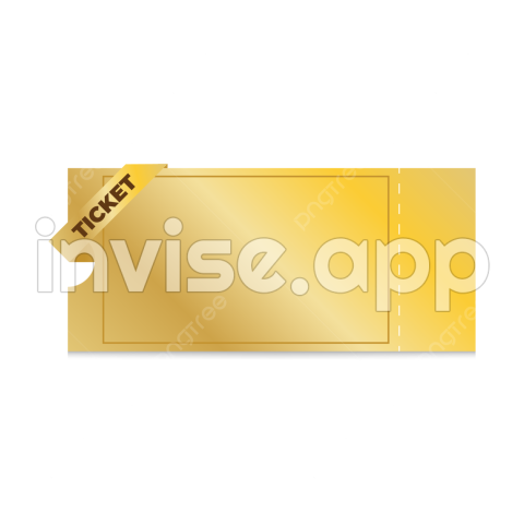 Promo Card Template - Golden Ticket Blank Template Coupon Card Voucher Vector Illustration, Golden Ticket, Golden