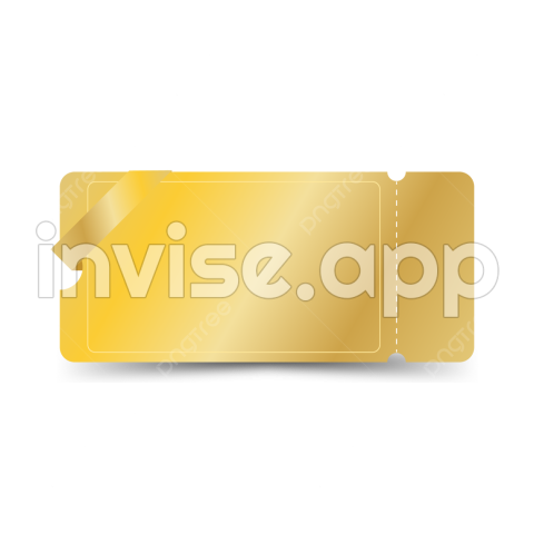 Golden Ticket Blank Coupon Template Vector Illustration, Golden Ticket, Ticket, Ticket Templates - Event Ticket With Promo