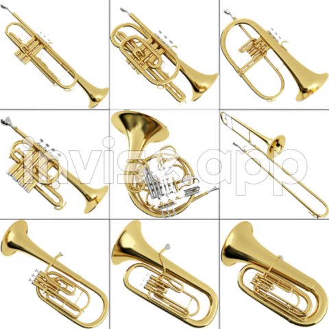 Brass Trumpet - Download Brass Band Instrument Free Transparent Image And Clipart