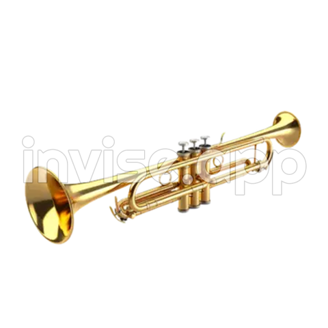 Trumpet Instruments Clipart Vector, Trumpet Clipart Yellow Metal Musical Instrument Trumpet - Trumpet Horn