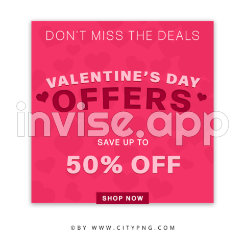 B"Valentines Day Sale Discount Vector Design Image City" - How To Do A Valentine'S Flyer