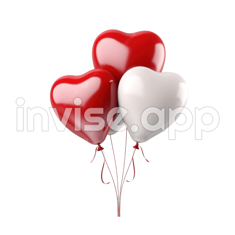 Valentines Day With Realistic 3D Red And White Balloons, Valentines Day Offer, Valentine Offer - Valentine'S Day Flyer