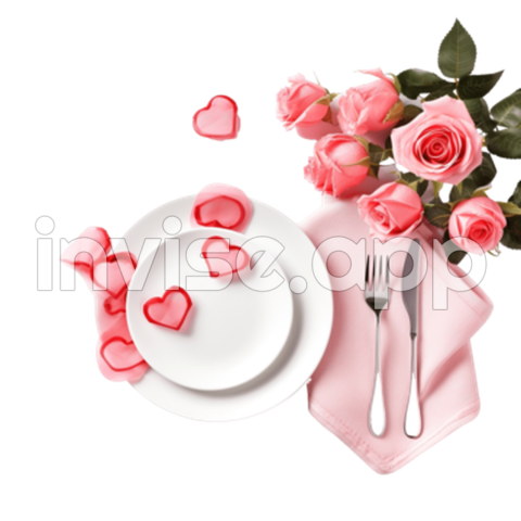 San Valentin Dinner Decorations - Romantic Table Setting For Valentine S Day, Dinner Set, Table Setting, Cutlery Set