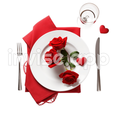 San Valentin Dinner Decorations - Valentines Day Dinner With Table Setting With Gift Red Roses Hearts With Two Wineglasses On Dark