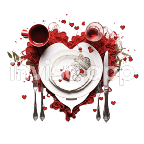 San Valentin Dinner Decorations - Saint Valentine Dinner Menu, Valentine Menu, Valentines Day Menu, Valentines Day Dinner