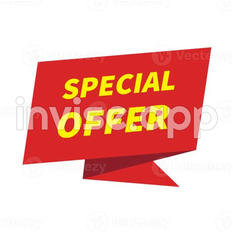 Special Offer Red Icon Discount Banner Without Background 9373706 - Tulisan Promo 3D