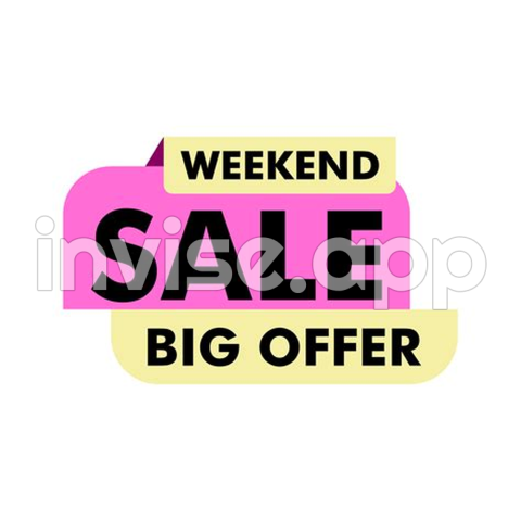 Sale Banner Set, Special Offer Tag Collection Weekend Hot Deal Badge Template, This Weekend - Weekend Fun Logo