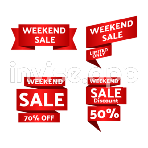 Poster Weekend Promo - Weekend Banner Clipart Images, Sale Weekend Banner Sign, Sale, Weekend, Banner Image For