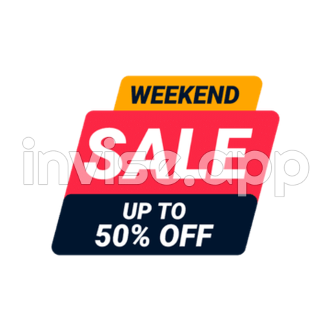 Weekend Discount Sale Banner Template, Weekend Discount, Sale Banner, Sale Banner Template - Poster Weekend Promo