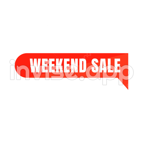 Weekend Promo - Weekend Sale In Orange Rectangle Shape For Advertising Vector, Weekend Sale, Promotion, Discount