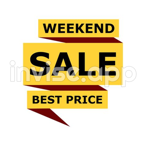 Sale Banner Set, Special Offer Tag Collection Weekend Hot Deal Badge Template, This Weekend - Weekend Promo