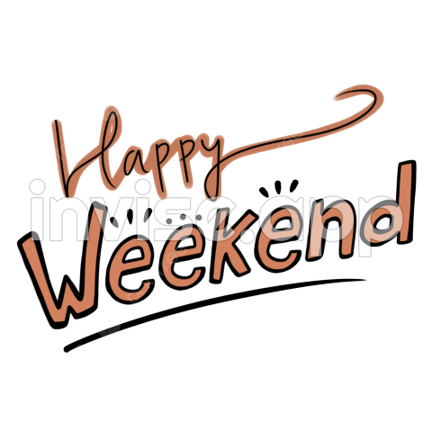 Weekend Promo - Happy Weekend Text Art, Text Art, Sticker, Happy Weekend Transparent Clipart Image And Psd