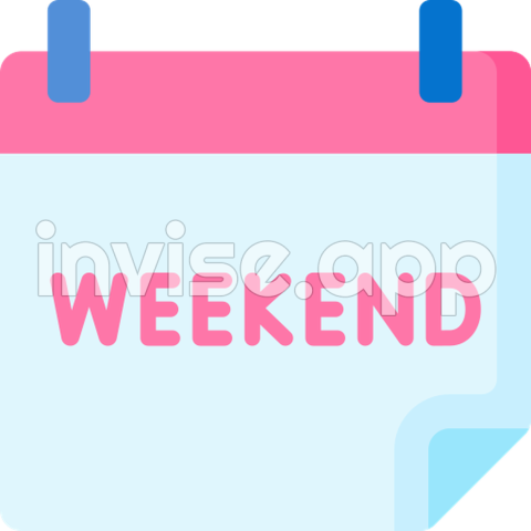 Weekend Free Time And Date Icons - Weekend Promo