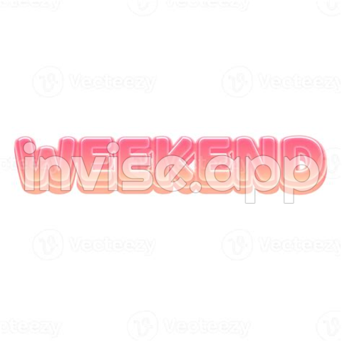 Weekend Cute 3D Text Pastel Color 11728745 - Weekend Deals Promo