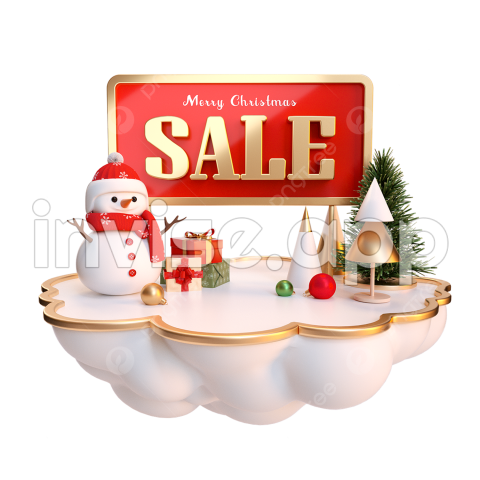 Xmas Promotion - 3D Christmas Promotion, Christmas, Promotion, Snowman Transparent Clipart Image And Psd File