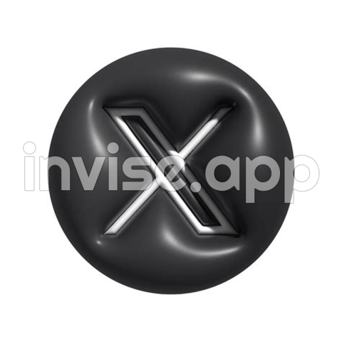 3D New Twitter X Logo Icon 3D Inflated Twitter X Logo Icon 27842790 - 3 Dtwitter X Logo Vector