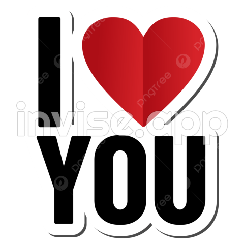 I Love You Vector Art , I Love You Design With Heart And Shadow, I Love You, Love, Happy - You