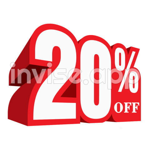 20 Discount 20 Percent Off Vector Design Cdr, Ai, Eps, Svg - 20 Percent Off On Delivery