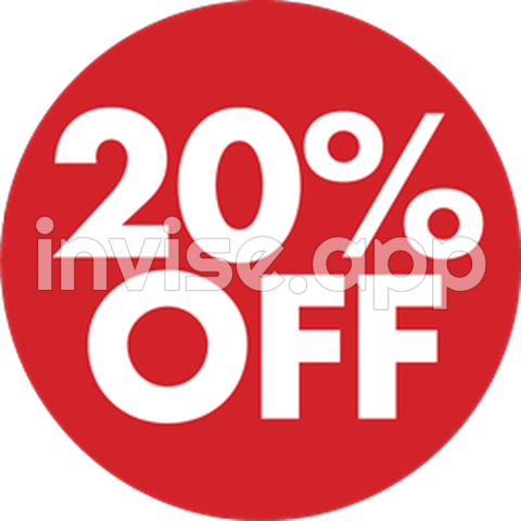 Sale Sticker 20% Off , Sale Sticker 20% Off Transparent Background Freeicons - 20 % Off Everything