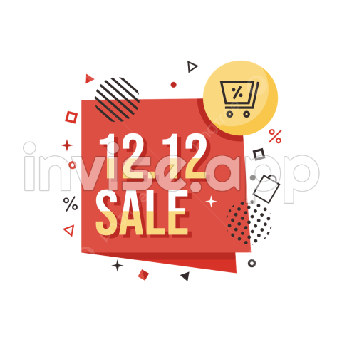 Promo 12.12 - 12 Sale Vector Images, 12 Sale Banner Element With Transparent Background, 12 12 Sale, 12 12