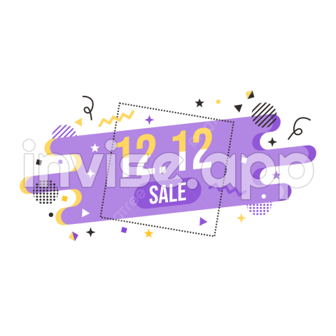 Promo 12.12 - Sale Banner Design Vector Hd Images, 12 Sale Banner Element Design With Transparent