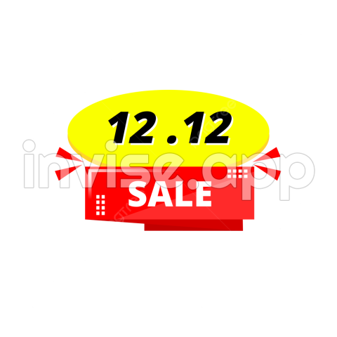 Promo 12 12 Banner - Red And Yellow Banner 12 Sale, Banners, 12 Sales, Shape Transparent Image And Clipart For