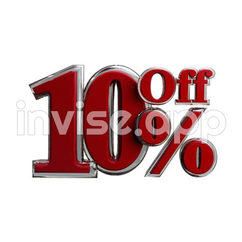 Promotion 10 % - Promotion 10 Percent Off 3D Render 11704572