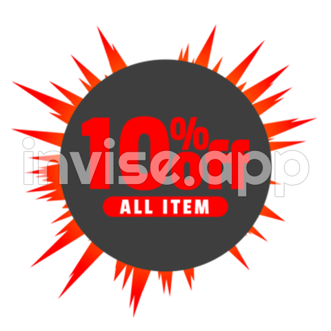 Promo 10.10 - 10 Off All Items, Discount, Sign, Sale Transparent Clipart Image And Psd File For Free Download