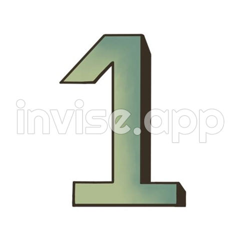 Green Number One Illustration 26552181 - Number 1 No Background Green