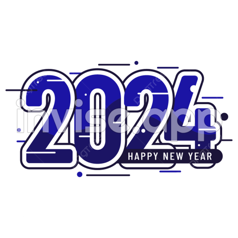 Promo 2024 - Blue 2024 New Year, 2024, New, Year And Vector With Transparent Background For Free Download