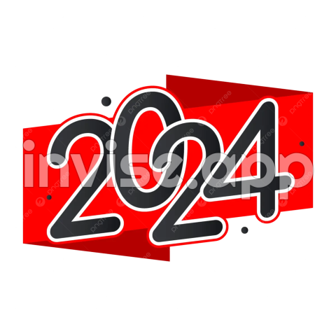 Black And Red 2024 Text Vector, Black, Red, 2024 And Vector With Transparent Background For - เมนู Amazon 2024