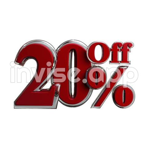 Promotion 20 Percent Off 3D Render 11704579 - Promo 20 %